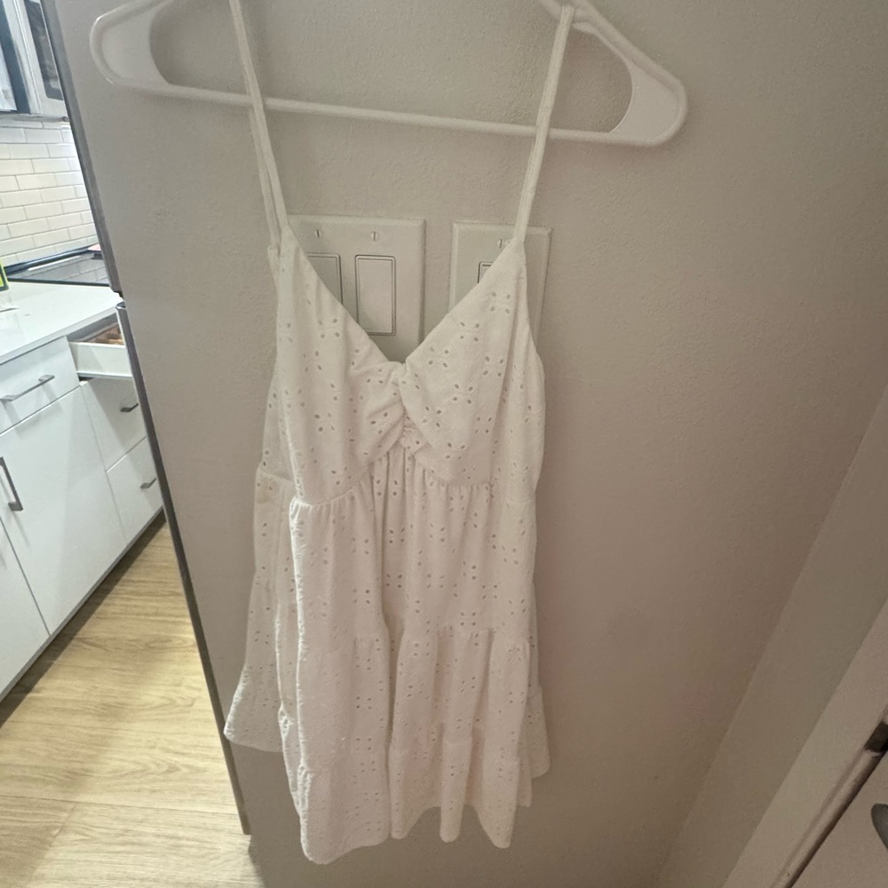 Heart Hips White Eyelet Tie-Front Sundress